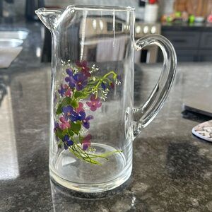 Vintage Avon violets glass picture signed by John Walsh